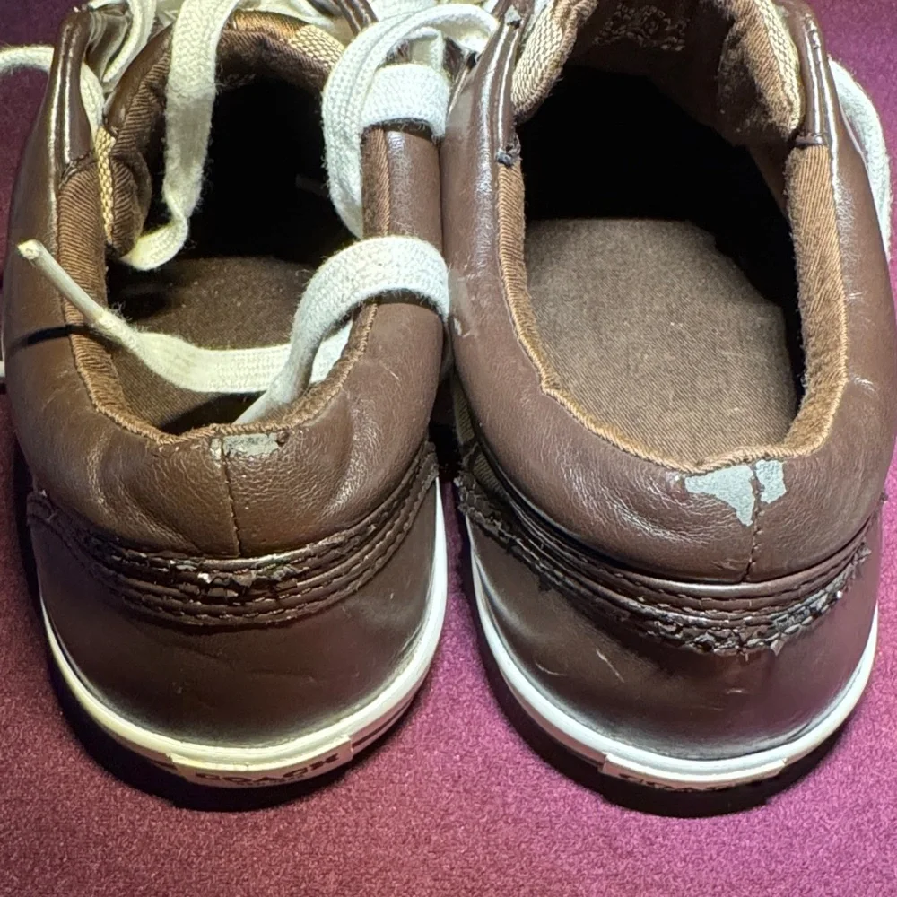 Coach Brown and Cream Sneakers